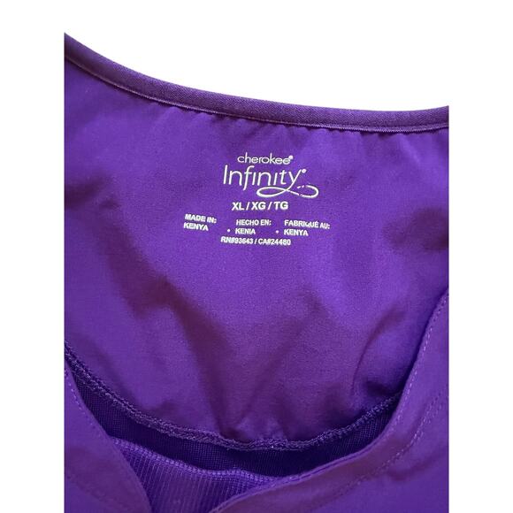 EUC Cherokee Infinity purple scrub set sz XL - Picture 5 of 10